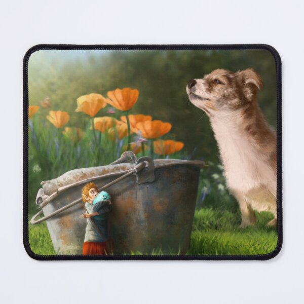 Item preview, A leprechaun and his pet try to escape from a dog designed and sold by Christophe Moussu.