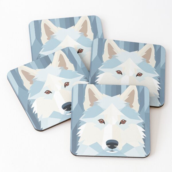 Item preview, Cool Colors Dog Graphic Design Geometric Pattern in Swedish Style designed and sold by Sleek Sketch Studio.