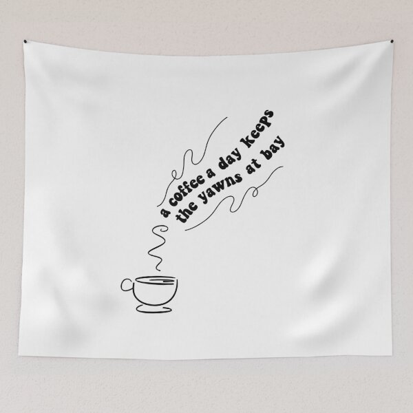 Item preview, a coffee a day keeps the yawns away designed and sold by RedStormCrafts.