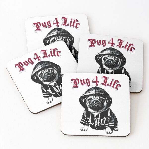 Item preview, Pug 4 Life - Funny Thug Gangsta Crazy Dog Graphic for Dog Lovers designed and sold by FirstCast.