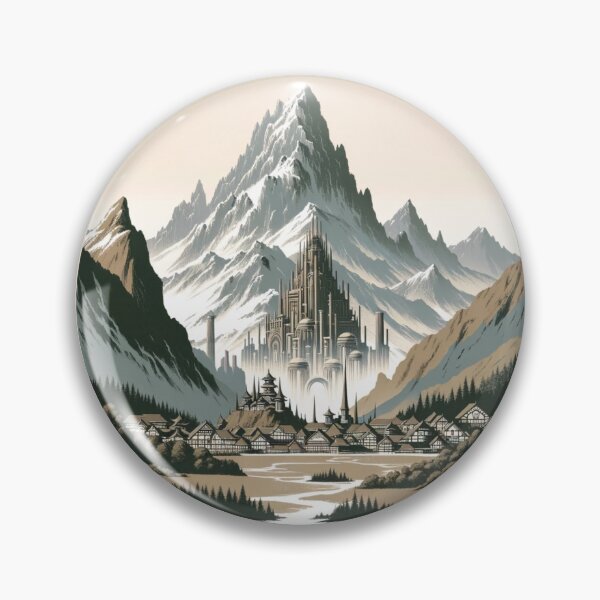Item preview, Majestic Erebor: Japandi-Inspired Fantasy Landscape designed and sold by MythicBiscuit.