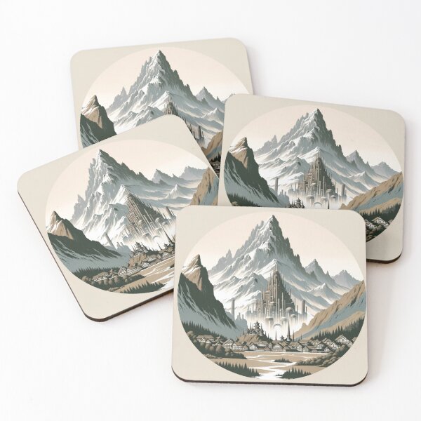 Item preview, Majestic Erebor: Japandi-Inspired Fantasy Landscape designed and sold by MythicBiscuit.
