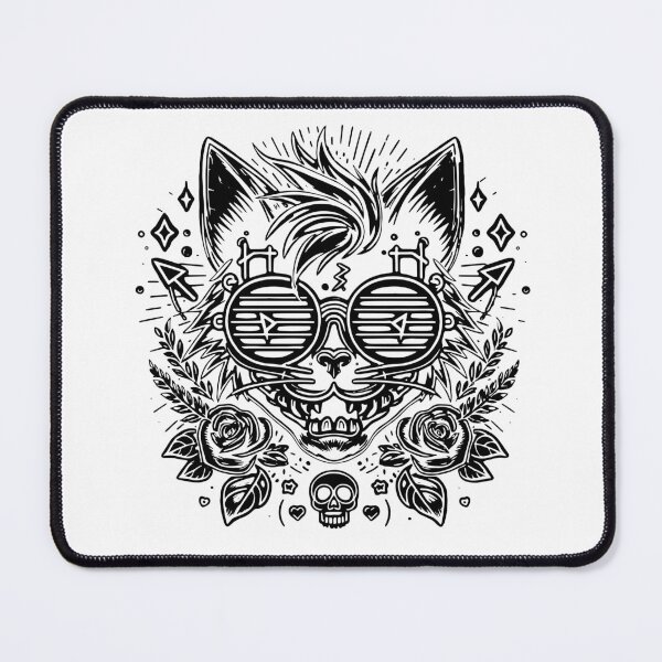 Item preview, BW FUNKY CAT Groovy Design designed and sold by OrganicLights.