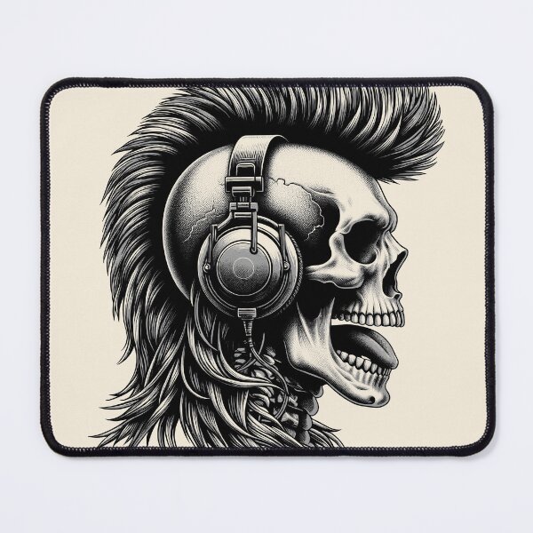 Item preview, Skull wearing Headphones #20 designed and sold by elektronen.