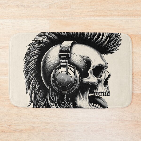 Item preview, Skull wearing Headphones #20 designed and sold by elektronen.