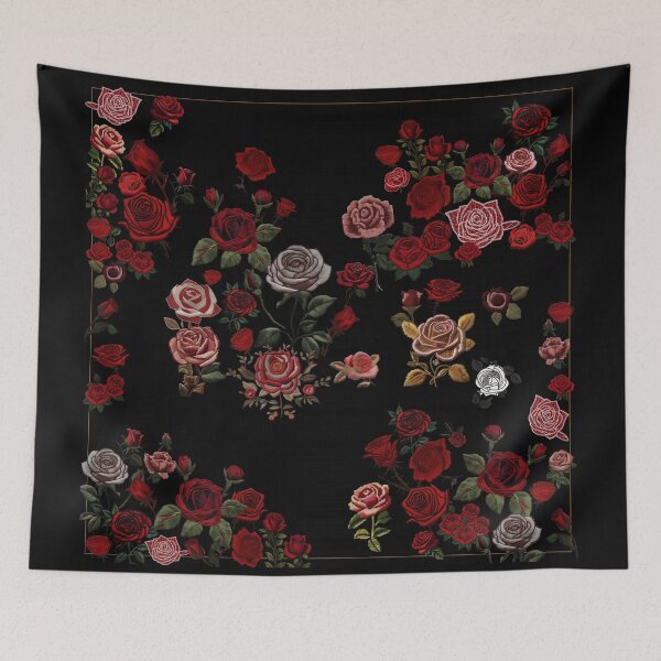 Item preview, Rose Garden (Black) designed and sold by Moth-and-Sons.