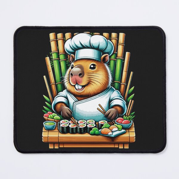 Item preview, Sushi Chef Capybara designed and sold by WildPalette-Art.