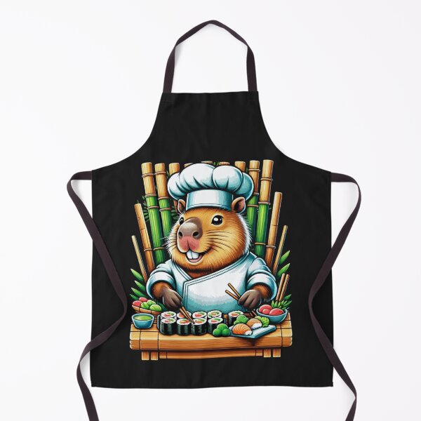 Item preview, Sushi Chef Capybara designed and sold by WildPalette-Art.