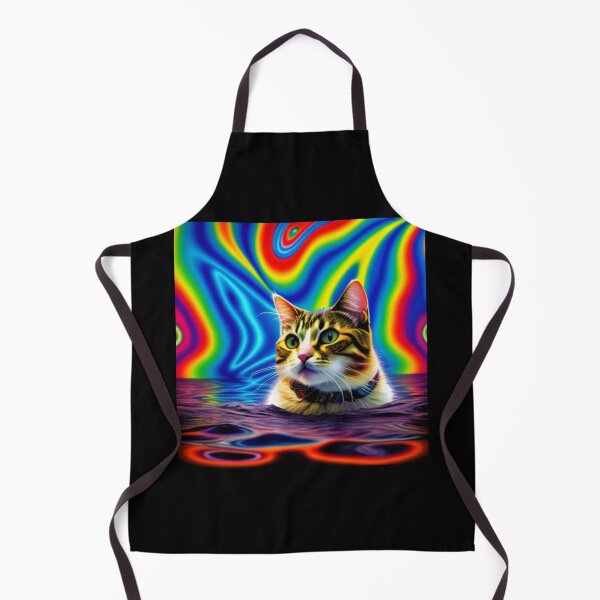 Item preview, Psychedelic kitty cat art designed and sold by Flowerslaps.