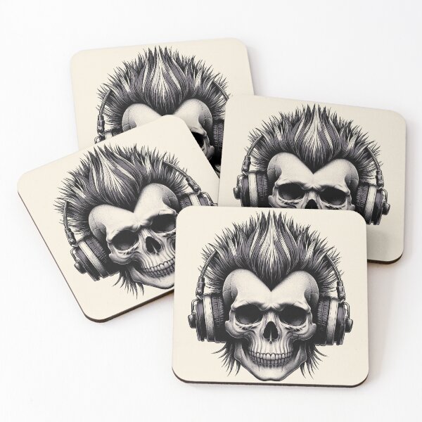 Item preview, Skull wearing Headphones #21 designed and sold by elektronen.
