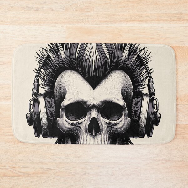 Item preview, Skull wearing Headphones #21 designed and sold by elektronen.