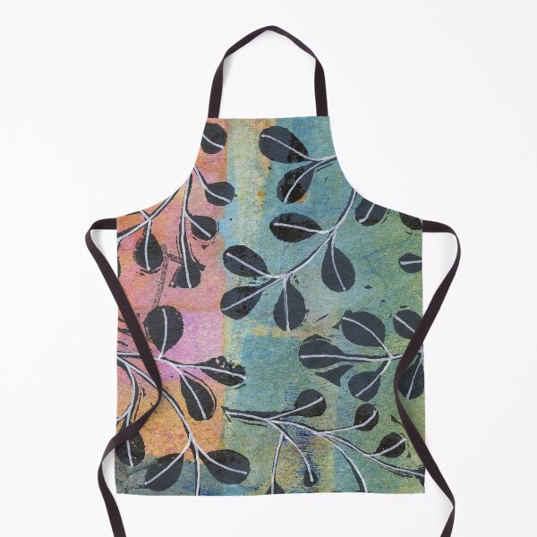 Item preview, Happy Vine Art Hand Stamped in Teal, Pink, Orange, Black & White designed and sold by Sheree Burlington.