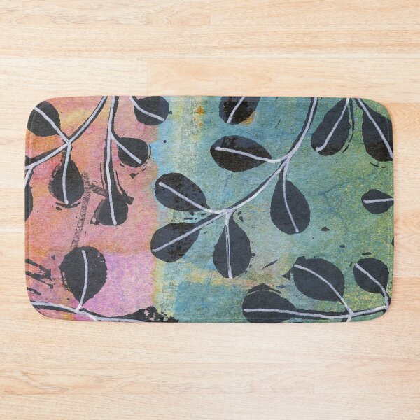 Item preview,  Happy Vine Art Hand Stamped in Teal, Pink, Orange, Black & White designed and sold by Sheree Burlington.
