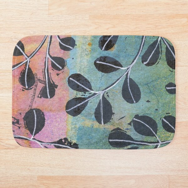 Item preview,  Happy Vine Art Hand Stamped in Teal, Pink, Orange, Black & White designed and sold by Sheree Burlington.
