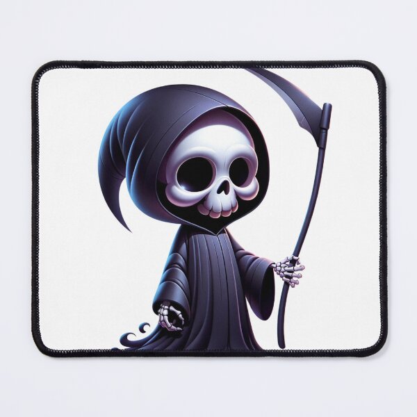 Item preview, Cute Grim Reaper in a Black Robe with Sickle Scythe designed and sold by kylmllr101684.