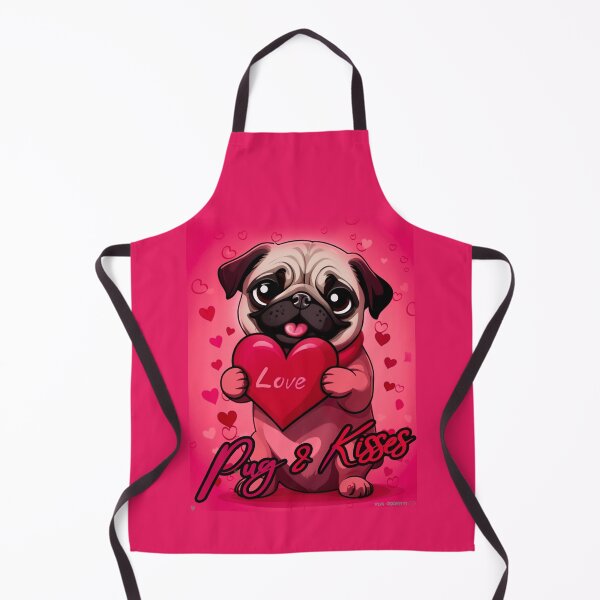 Item preview, Pug HAPPY HOLIDAYS 168 Valentines Day PUG and KISSES designed and sold by RedBluffTraders.