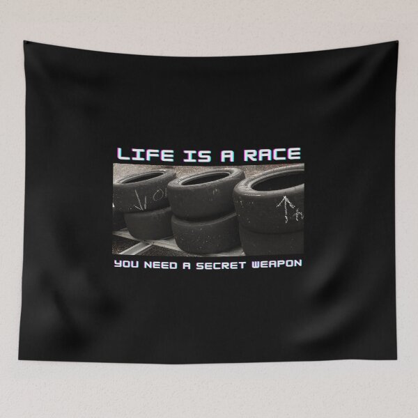 Item preview, Life is a race - simple text designed and sold by petrolheadmerch.