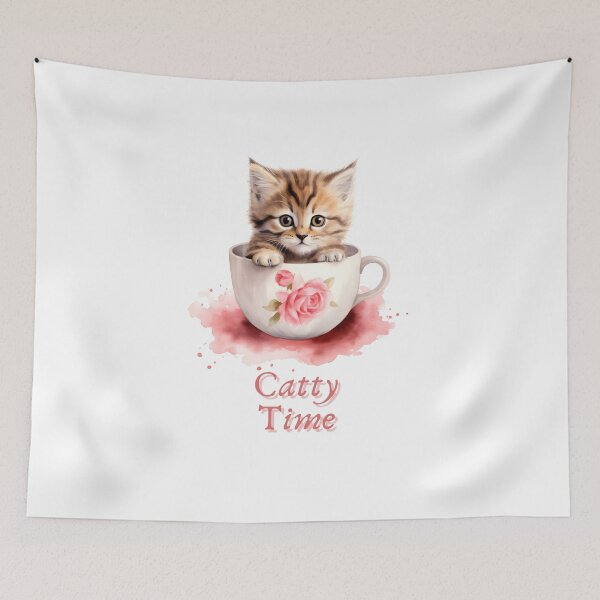 Item preview, Catty Time designed and sold by RedStormCrafts.