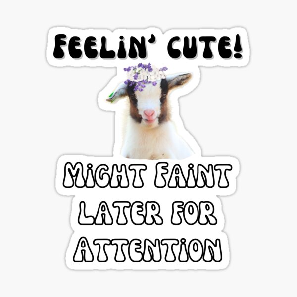 Item preview, Feeling Cute baby goat designed and sold by CritterCapers.