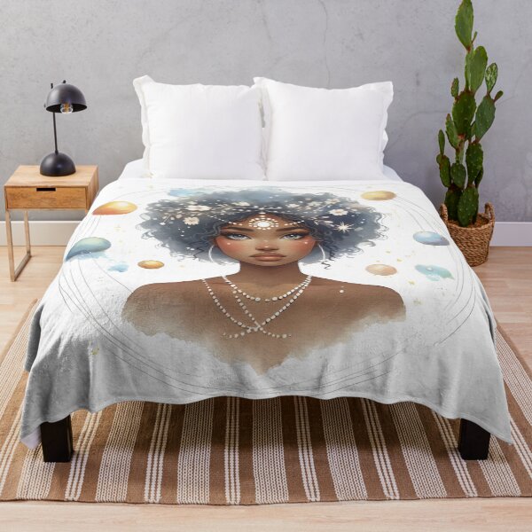 Item preview, Black woman watercolour art XVIII designed and sold by My Aspian.