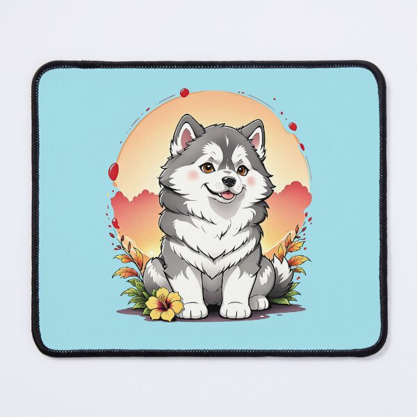 Item preview, Cute Alaskan Malamute Puppy cartoon style kids design designed and sold by BorgSpareParts.