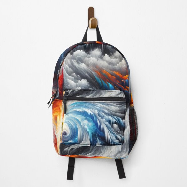 Item preview, Elemental Dance - Fire and Ice Abstract Art designed and sold by ArtWithoutArt.