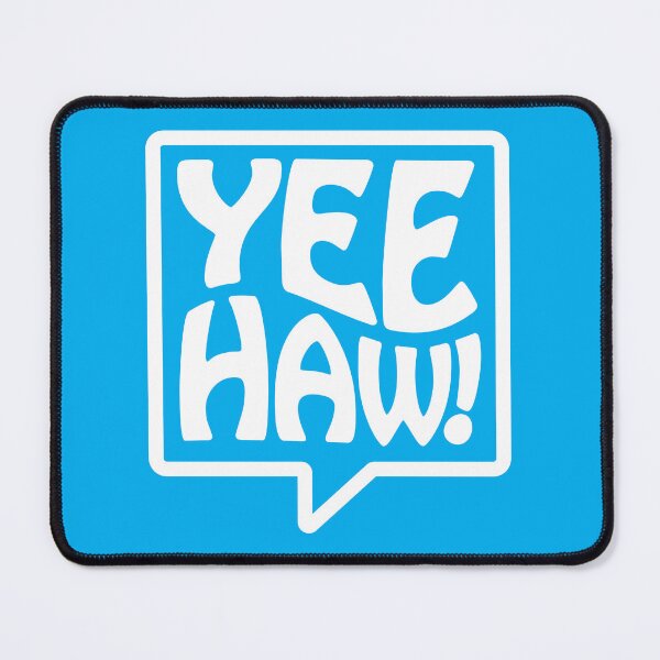 Item preview, Yee-Haw! - Talking Shirt (White on Blue) designed and sold by Justin Ellis.