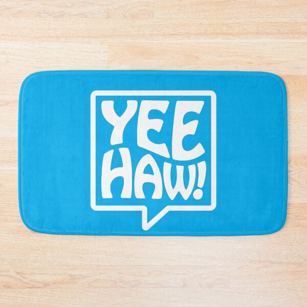 Artikelvorschau, Yee-Haw! - Sprechendes Shirt (Weiß auf Blau) entworfen und verkauft von Justin Ellis.