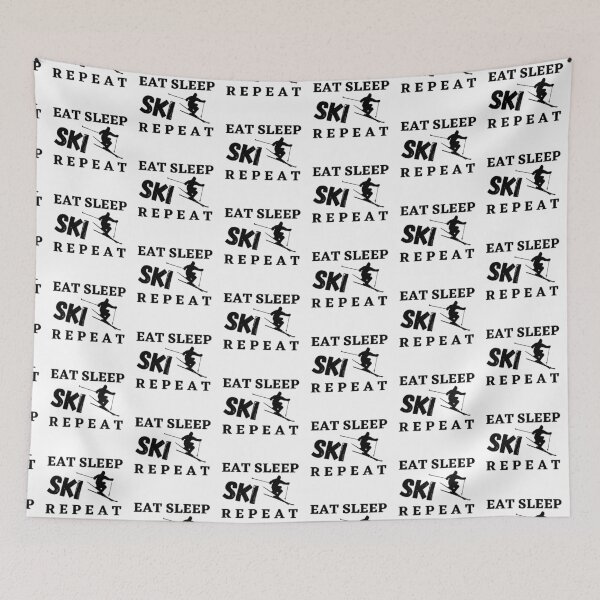 Item preview, Eat Sleep Ski Repeat  designed and sold by SarcastiCrafts.