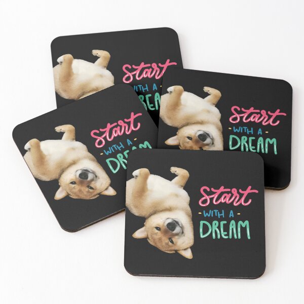 Item preview, Shiba Inu Start With A Dream designed and sold by coolpixeltik.