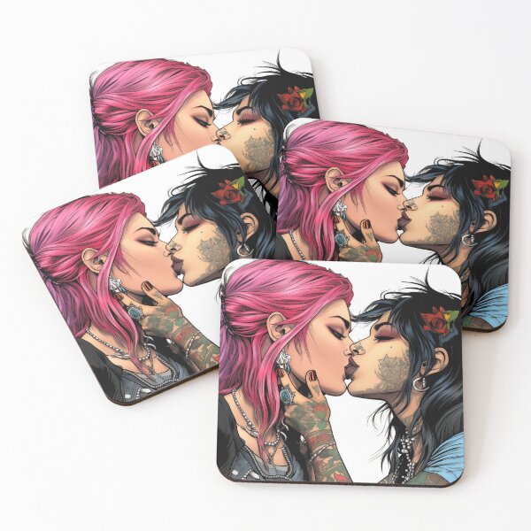 Item preview, Girls Kissing | Goth Punk Aesthetic designed and sold by scudpunk.