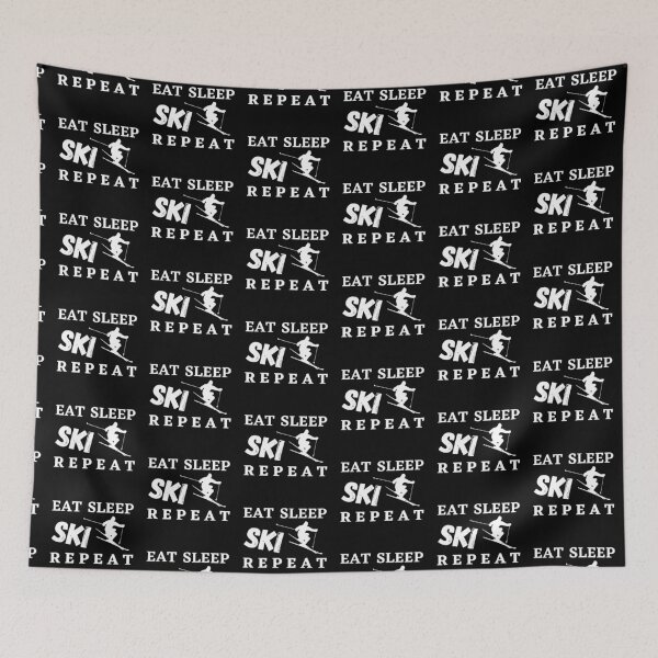 Item preview, Eat Sleep Ski Repeat  designed and sold by SarcastiCrafts.