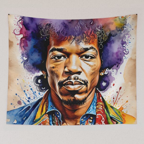 Item preview, Jimmi Hendrix Portrait Painting Art designed and sold by Delemore Art.