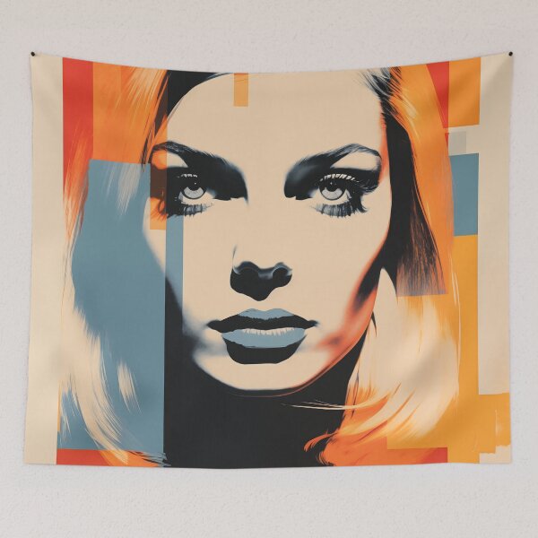 Item preview, Mod Elegance - Abstract Vintage Portrait designed and sold by pooshda.