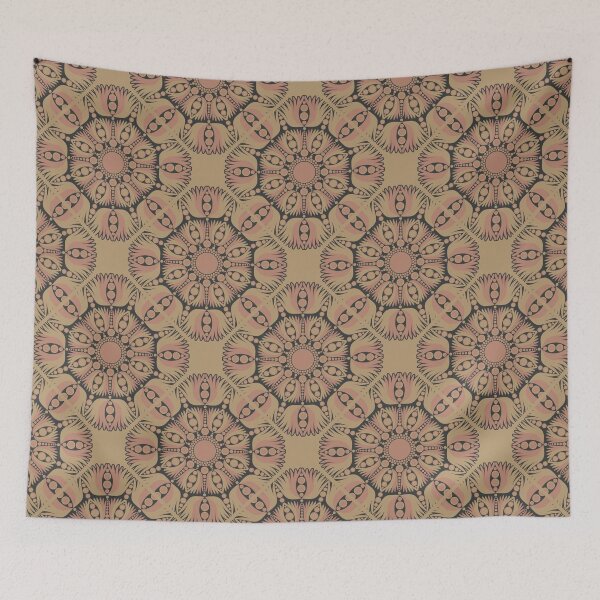 Item preview, Mindful Lotus Royal Circle Dot Mandala Diamond Tile Pattern designed and sold by Triplicate Limited.