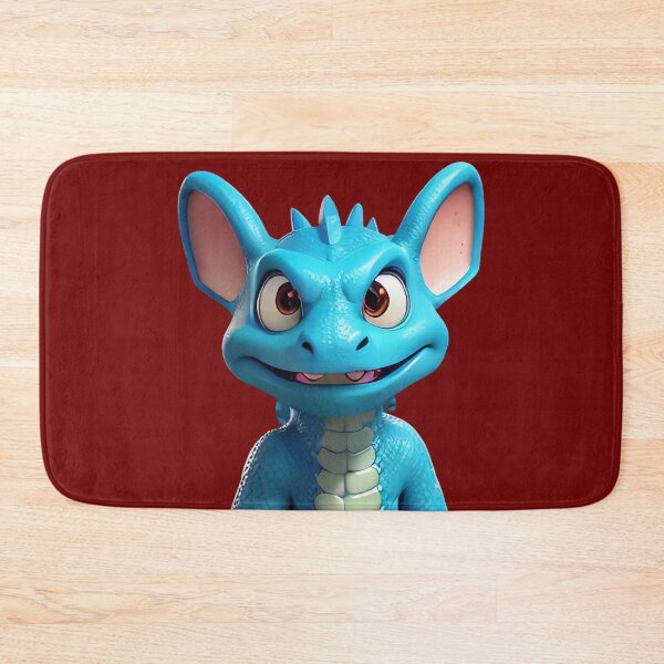 Item preview, Blue dragon-like creature, face obscured, on white background. designed and sold by ArtComixHaven.