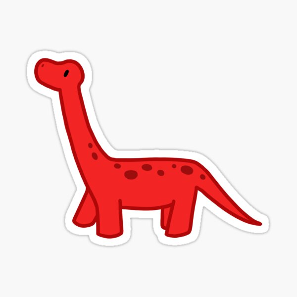 Artikel-Vorschau von roter Brachiosaurus, designt und verkauft von BAMsketches.