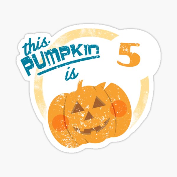 Artikel-Vorschau von Halloween Kürbis 5. Geburtstag, designt und verkauft von shoppzee.
