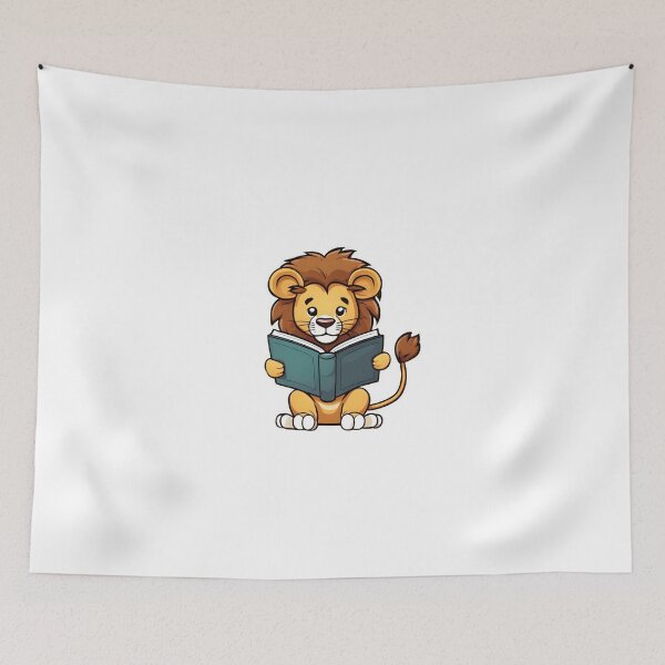 Item preview, Lion Reading A Book designed and sold by Majestic Paws.