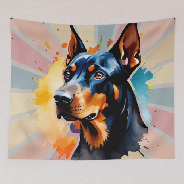 Item preview, Natural Ear Doberman Retro designed and sold by StarStudio360.