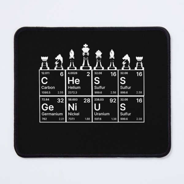 Item preview, Chess Periodic Table chess lover chess player think gambit designed and sold by Hamzakhotbi.
