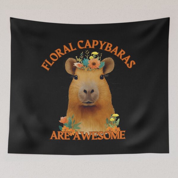 Item preview, Floral Capybaras Are Awesome designed and sold by elynne9.
