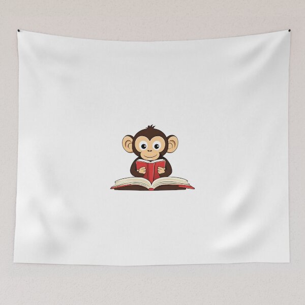 Item preview, Monkey Reading A Book designed and sold by Majestic Paws.