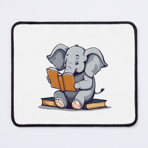 Item preview, Elephant Reading A Book designed and sold by Majestic Paws.