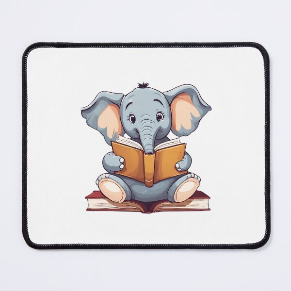 Item preview, Elephant Reading A Book designed and sold by Majestic Paws.