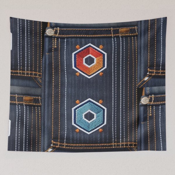 Item preview,  Jeans clothes, orange embroidered  jeans 13 designed and sold by Kader101.