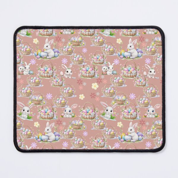 Item preview, Easter Bunny Eggs and Basket Spring Pattern Design designed and sold by jteart.