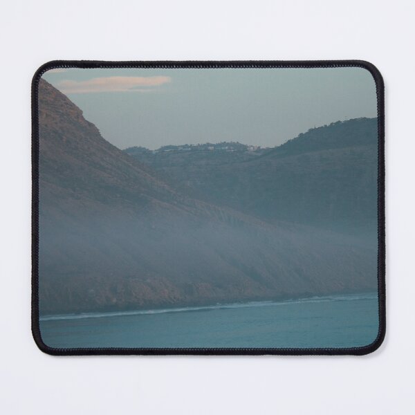 Item preview, Veil of fog over coastal mountains designed and sold by rhosbahu.