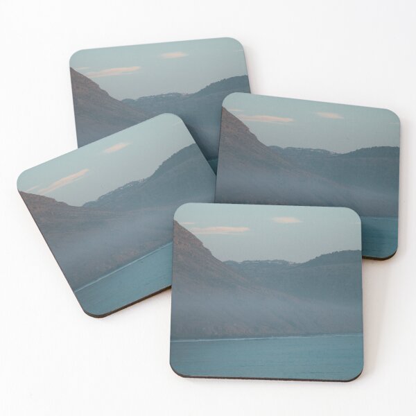 Item preview, Veil of fog over coastal mountains designed and sold by rhosbahu.