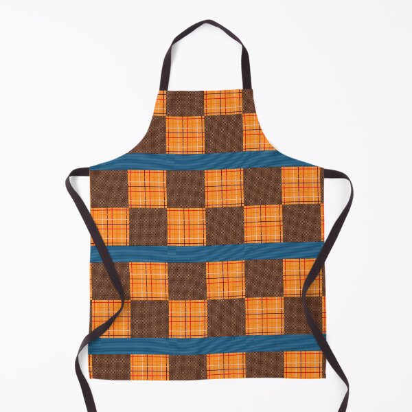 Item preview, Patchwork Mashup Orange Blues Brown Pattern designed and sold by LLdreams.